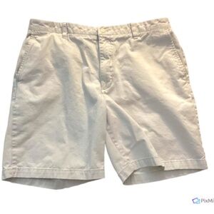 Izod Mens Khaki Cotton Shorts, 38